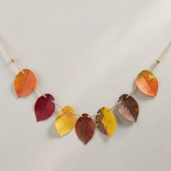 Autumn Leaf Garland from Toilet Paper Rolls