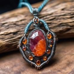 Wire Wrapped Gemstone Pendant