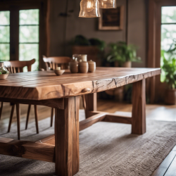 Handcrafted Wooden Dining Table