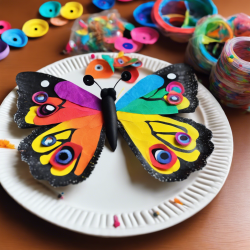Colorful Butterfly Paper Plate Craft