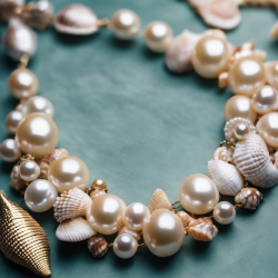 Seashell and Pearl Statement Necklace