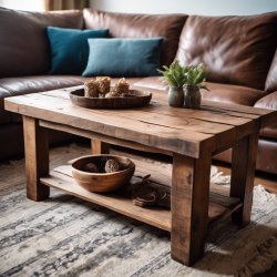 Rustic Wooden Coffee Table