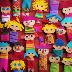 Fabric Scrap Puppets