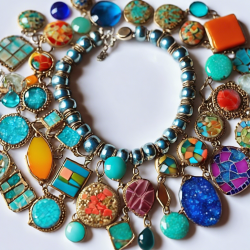 Mosaic Tile Charm Bracelets