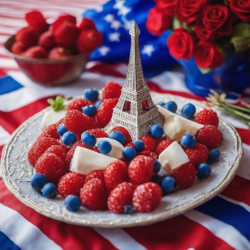 French Carnival Crown and Flag Display