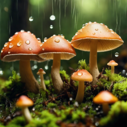 Whimsical Glowing Mushroom Forest Decor