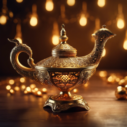 3D Aladdin's Magic Lamp from Cardboard