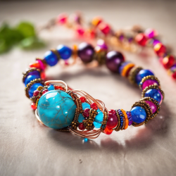 Beaded Wire Wrap Bracelet