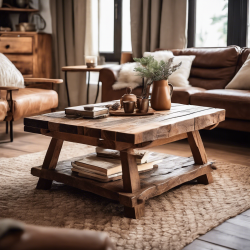 Rustic Wooden Coffee Table