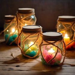 Upcycled Glass Jar Lanterns