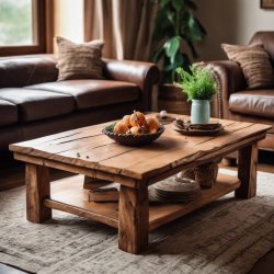 Rustic Wooden Coffee Table