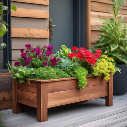 Large Wooden Rectangular Planter Box