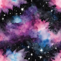 Watercolor Galaxy Painting