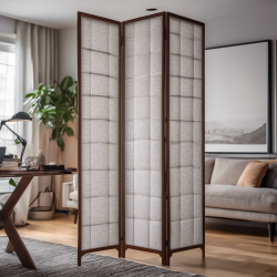 Sound-Dampening Wooden Frame Room Divider