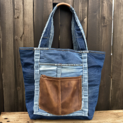 Upcycled Denim Tote Bag