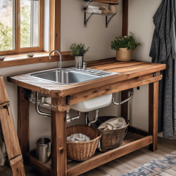 Functional Laundry Sink Table