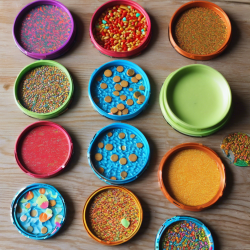 Colorful Cat Food Lid Coasters