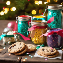 Festive Holiday Cookie Gift Jars