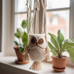 Macramé Owl Planter Hanger