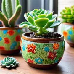 Hand-Painted Ceramic Planters