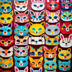 Colorful Paper Plate Animal Masks