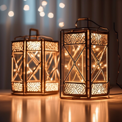 Wire Frame LED Party Lanterns