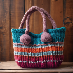 Simple Knitted Shopper Handbag