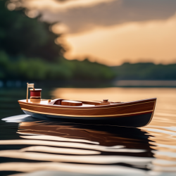 Medium Wooden Model Boat with Optional Motor