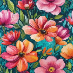Hand-Painted Acrylic Greeting Card