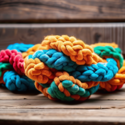 Square Knot Woven Fleece Dog Tug Toy