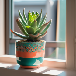 Hand-Painted Ceramic Planter