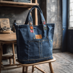 Upcycled Denim Tote Bag