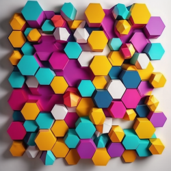 3D Geometric Paper Wall Art