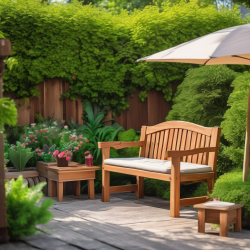Buildable Wooden Garden Seat Set