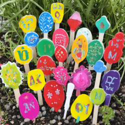 Colorful DIY Garden Markers