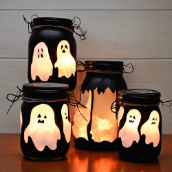 Glowing Ghost Jars