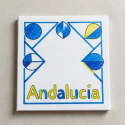Plantilla de Azulejo de Andalucía para Niños