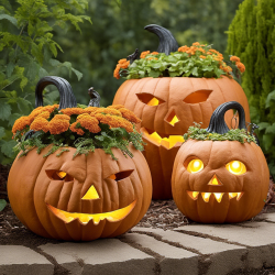Spooky Pumpkin Planters