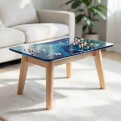 Epoxy Resin Coffee Table with Silicone Mold