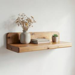 Rustic Wooden Floating Shelf