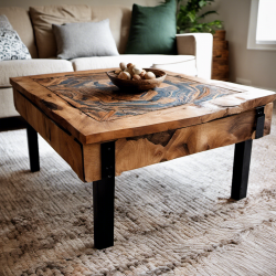 Rustic Wooden Coffee Table