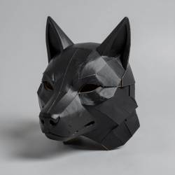 Cardboard Wolf Head Mask Template