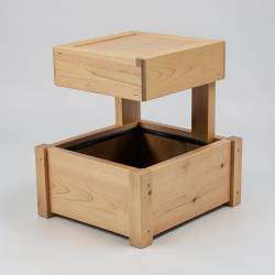 Two-Tier Wood Planter with Top Cap