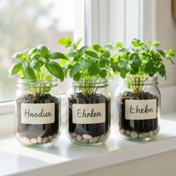 Personalized Mason Jar Herb Garden