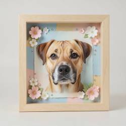 Caja de Sombras Personalizada con la Cara de tu Perro para Cricut