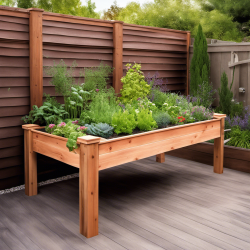 Elevated Garden Bed with Integrated Irrigation System