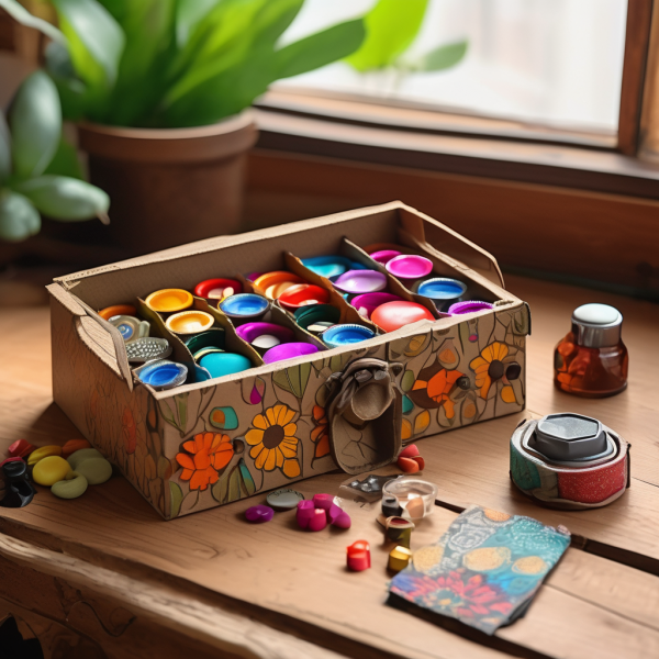Recycled Cardboard Organizer Box