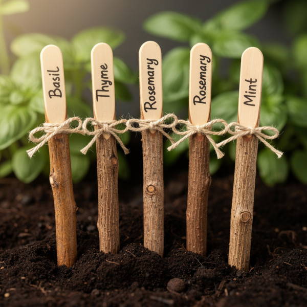 Rustic Twig Plant Marker Set