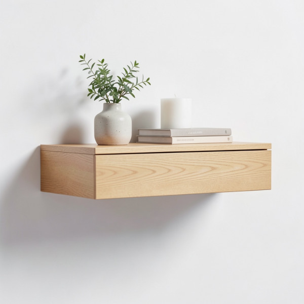 Minimalist Floating Shelf with Hidden Storage