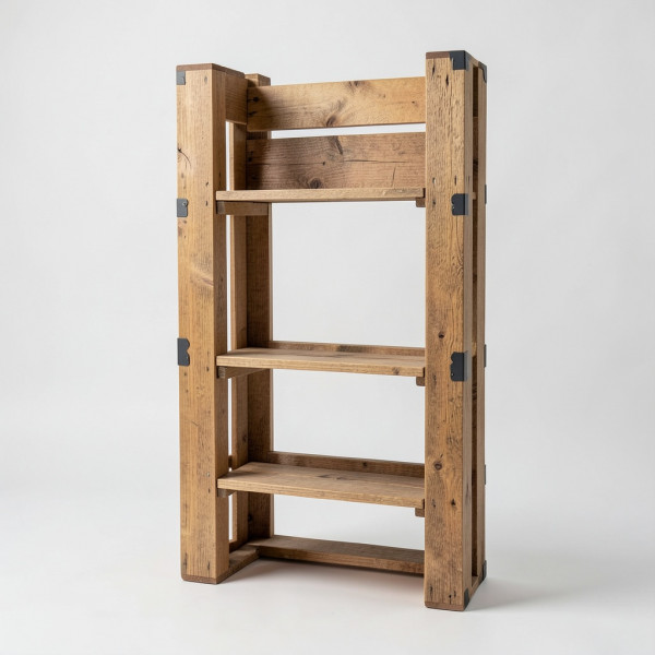 Suporte Vertical Modular para Plantas com Madeira de Caixotes